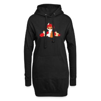 T-shirt Yoga Fox - Chemise Fox avec des bougies - Sweat-shirt à capuche long Femme - noir - Devant