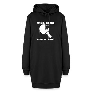 Ping-Pong - Hoodie-Kleid - Schwarz - Vorne - AI Model Female 172 light (172cm)