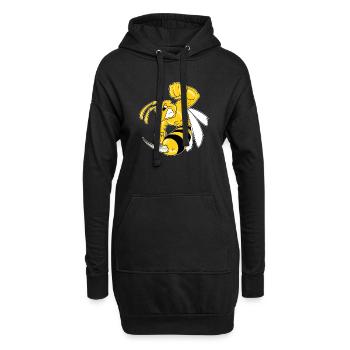 Fitness Wespe Biene Hornisse Muskeln Geschenk - Hoodie-Kleid - Schwarz - Vorne