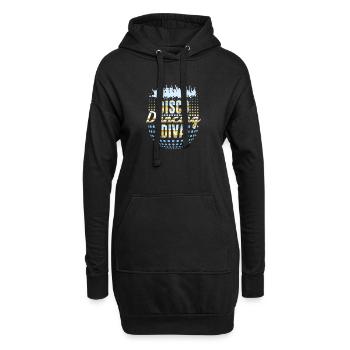 Disco Dancing Diva 1970er Jahre Vintage Retro - Hoodie-Kleid - Schwarz - Vorne