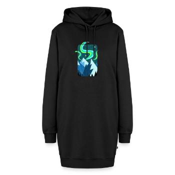 Nordlicht Vintage Design Souvenir Geschenk - Hoodie-Kleid - Schwarz - Vorne - AI Model Female 172 light (172cm)