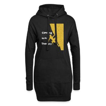 L’escalade est ma thérapie - Sweat-shirt à capuche long Femme - noir - Devant