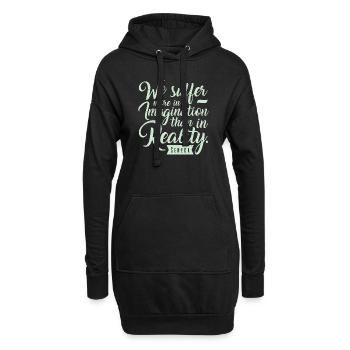 Suffer More Often In Imagination Than In Reality - Hoodie-Kleid - Schwarz - Vorne
