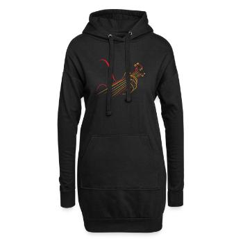 Gitarrist spielen Gitarrist Music Life Funny Gift - Hoodie-Kleid - Schwarz - Vorne