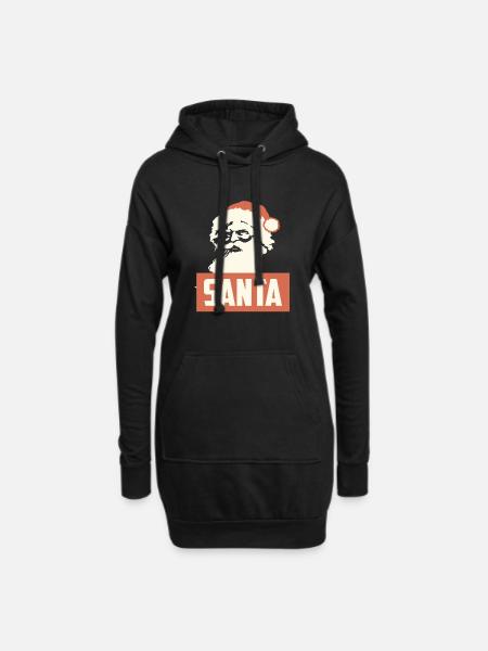 RETRO SANTA WEIHNACHTEN - Hoodie-Kleid - Schwarz