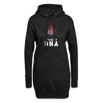 ADN croatie - Sweat-shirt à capuche long Femme - noir - Devant