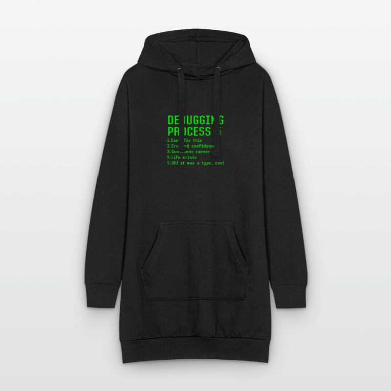 Debugging Process Funny Programmer Coder Gift Idea Hoodie Dress