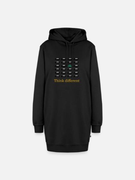 Auto Fahrrad Ökologisch Umweltbewusst Geschenk - Hoodie-Kleid - Schwarz