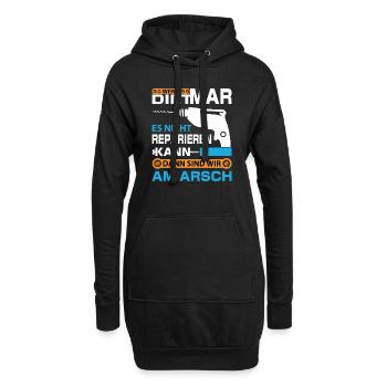 Dietmar Design Kind Geburtstag Geschenk - Hoodie-Kleid - Schwarz - Vorne