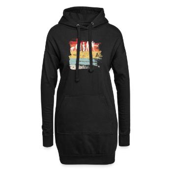 Fußball Evolution Vintage Art Geschenk T-Shirt - Hoodie-Kleid - Schwarz - Vorne