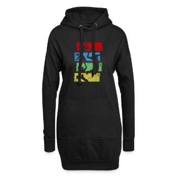 Cadeau d'équipe sportive de volleyball - Sweat-shirt à capuche long Femme - noir - Devant