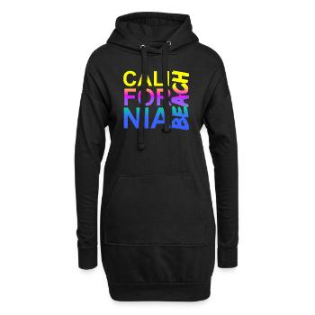 California Beach - Sweat-shirt à capuche long Femme - noir - Devant