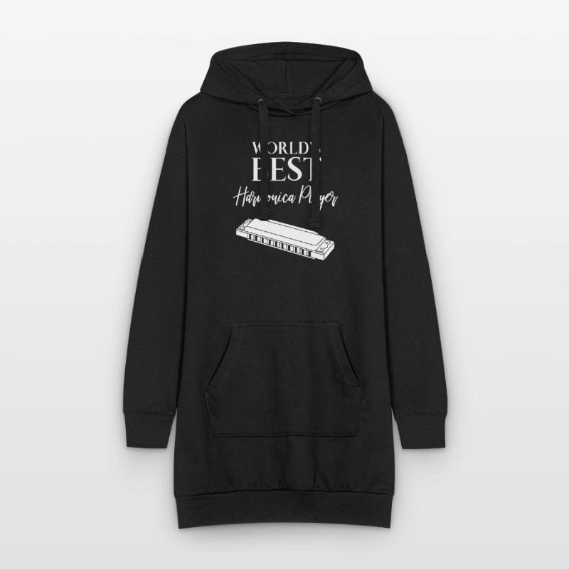 Harmonica - harmonica player - saying Hoodie Dress