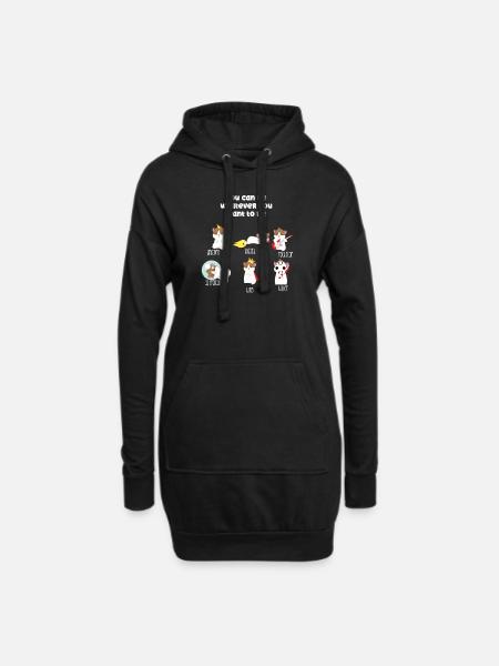 Meerschwein - Meerschweine - Be different -Be You - Hoodie-Kleid - Schwarz