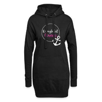 Kreuzfahrt Königin Spruch Anker Geschenkidee - Hoodie-Kleid - Schwarz - Vorne