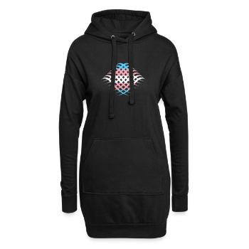 Transgender - Hoodie-Kleid - Schwarz - Vorne