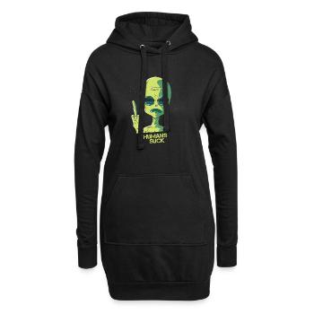Humans Suck! - Hoodie-Kleid - Schwarz - Vorne