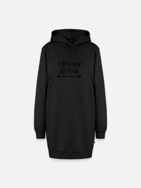 Camping - Hoodie-Kleid - Schwarz