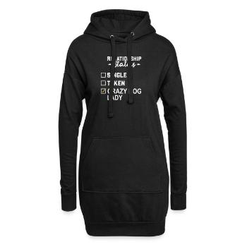 Drôle Chien Dire Crazy Dog Lady Gift - Sweat-shirt à capuche long Femme - noir - Devant