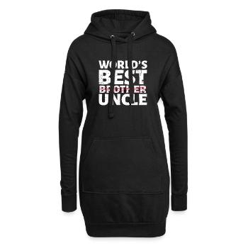 Weltbester Onkel Design Bruder befördert Geschenk - Hoodie-Kleid - Schwarz - Vorne