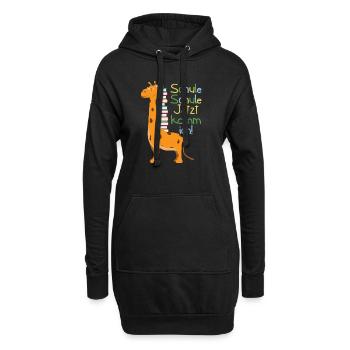 Schule Jetzt Komm Ich Einschulung Giraffe Geschenk - Hoodie-Kleid - Schwarz - Vorne