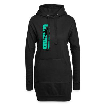 Klettern Bouldern Fels Kletterer Geschenkidee - Hoodie-Kleid - Schwarz - Vorne