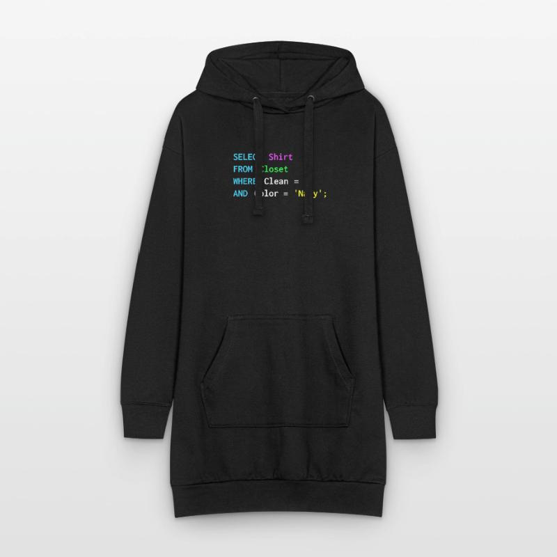 Conception SQL amusante pour les programmeurs sql, DBA, Sweat-shirt à capuche long Femme