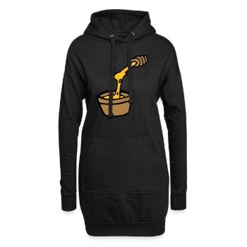 Koch Fondue Käse Aligot Käsefondue französische K - Hoodie-Kleid - Schwarz - Vorne