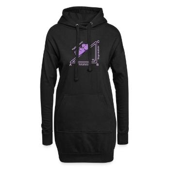 Hyppothenuse math Funny teacher - Sweat-shirt à capuche long Femme - noir - Devant