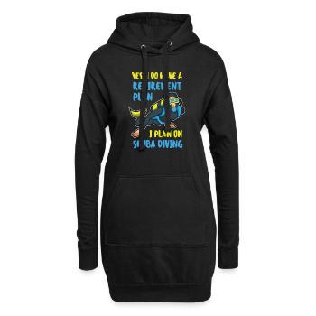 Funny Diving Scuba Dive Plan de retraite plongeurs - Sweat-shirt à capuche long Femme - noir - Devant