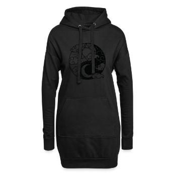 Sun Moon Yin Yang Sonne Halbmond Meditation - Hoodie-Kleid - Schwarz - Vorne