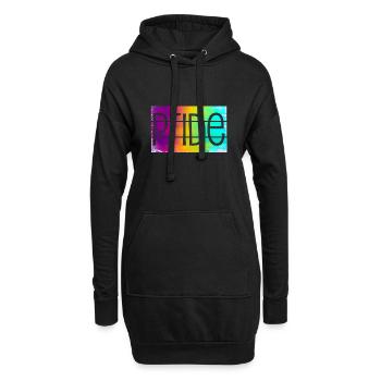 Gay Pride - Sweat-shirt à capuche long Femme - noir - Devant