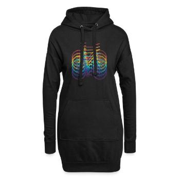 Bicyclettes colorées bicyclettes cyclistes bicyclettes - Sweat-shirt à capuche long Femme - noir - Devant