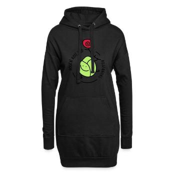 Rock and Roll - Hoodie-Kleid - Schwarz - Vorne