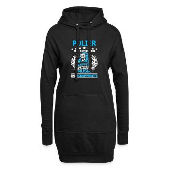 polier - Hoodie-Kleid - Schwarz - Vorne
