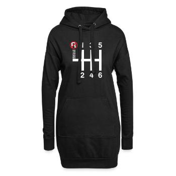Humorous Going Backwards Is Not An Option - Hoodie-Kleid - Schwarz - Vorne