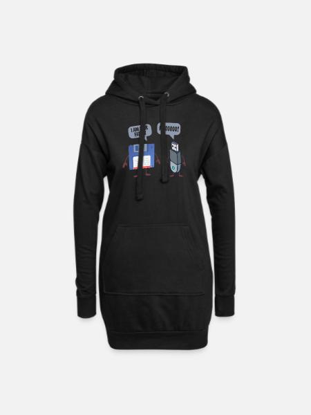 I AM YOUR FATHER USB Floppy Disk Funny Computer - Hoodie-Kleid - Schwarz
