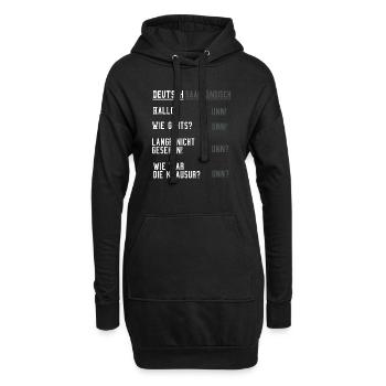 Deutsch Saarländisch Saarland Dialekt Geschenkidee - Hoodie-Kleid - Schwarz - Vorne