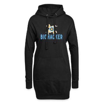 Biohacker-Wissenschaftler-Wissenschafts-Liebhaber-Geschenk - Hoodie-Kleid - Schwarz - Vorne