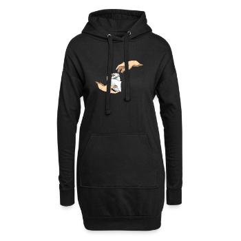Adam Bekommt Toilettenpapier von Gott I Klopapier - Hoodie-Kleid - Schwarz - Vorne