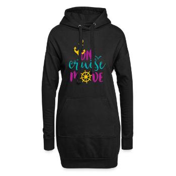 Mode croisière Grand Tshirt de vacances - Sweat-shirt à capuche long Femme - noir - Devant