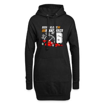 6 Geburtstag Rennfahrer 6 Jahre Rennauto Geschenk - Hoodie-Kleid - Schwarz - Vorne