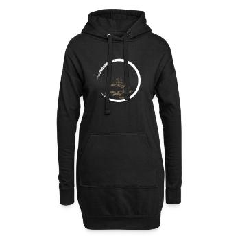 enso spirituality zen buddhism - Hoodie Dress - black - Front