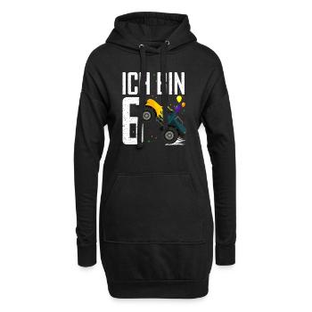 6. Geburtstag Junge 6 Jahre Monster Truck - Hoodie-Kleid - Schwarz - Vorne