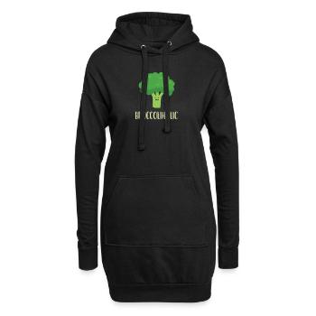 Conception drôle d'amant de brocoli - Brocoli Kawaii - Sweat-shirt à capuche long Femme - noir - Devant