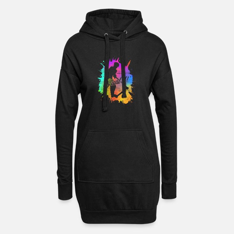 E-Scooter Stunt It Tretroller Elektro Geschenk - Hoodie-Kleid - Schwarz