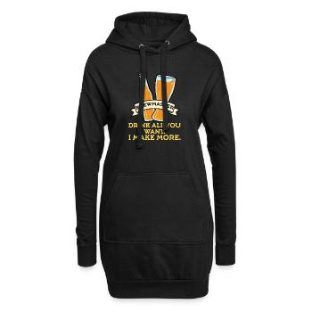Bier Brauen Brauer Brauerei Geschenkidee Alkohol B - Hoodie-Kleid - Schwarz - Vorne