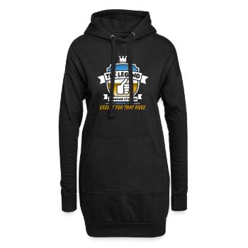 Lustige Knie-Chirurgie Gute Besserung Geschenk-Design - Hoodie-Kleid - Schwarz - Vorne
