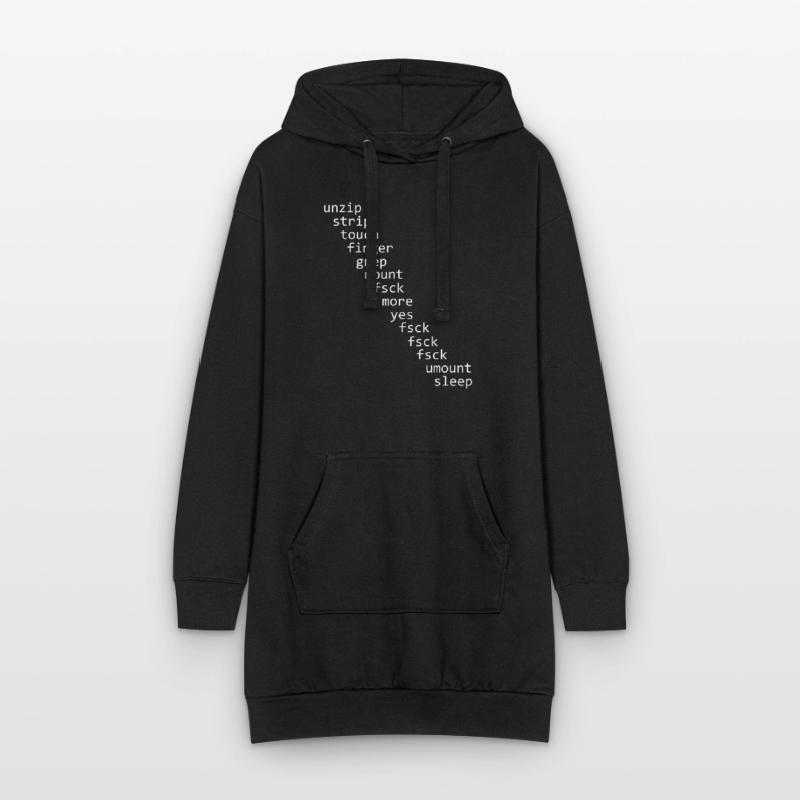 Unix Linux Programmer Sys Admin Sexy Shell Script Sweat-shirt à capuche long Femme