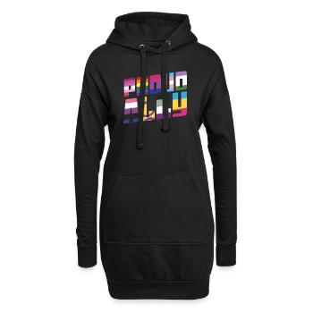 Proud Ally LGBT Gay Flagge Regenbogen Lesbisch - Hoodie-Kleid - Schwarz - Vorne
